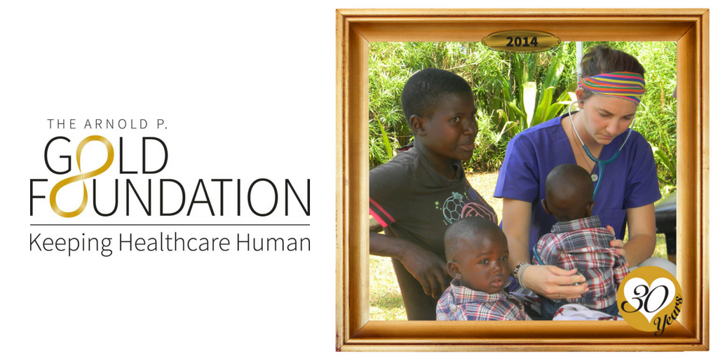 GoldFdtn's tweet photo. This week's #TBT photo takes us back to 2014, when Gold Student Summer Fellow Jackie Cornell traveled to Kenya to perform wellness checks for children. #KeepingHealthcareHuman #30YearsofGold https://t.co/MaaKhD9O3O