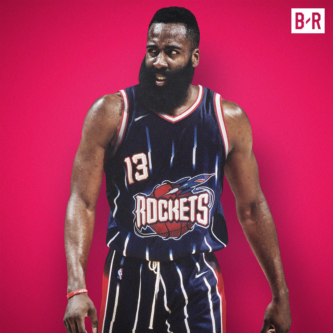 Bleacher Report on X: Harden in the '95-'03 Rockets jersey. To