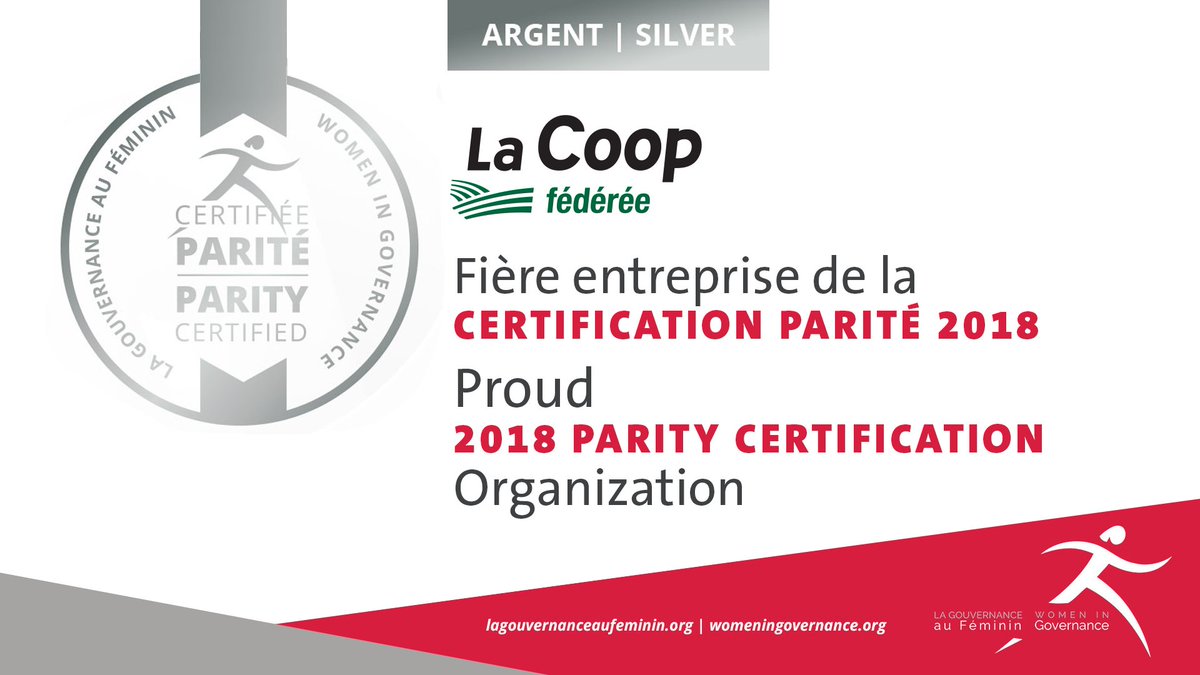 .@LaCoop_federee récompensée pour ses efforts en matière de parité homme-femme au sein de son organisation bit.ly/2PShzRN!