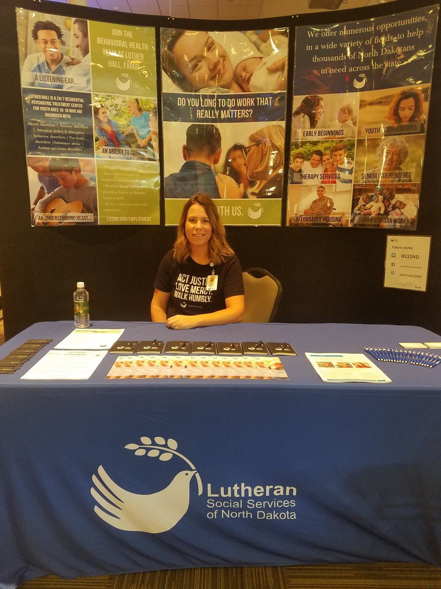 LSSNDJohnna's tweet photo. Come see me at NDSU's job fair, and I can't tell you all about the great opportunities Lutheran Social Services has to offer!!!  #LSSND #LSSProud #NDSUjobfair https://t.co/NsisBq3olO