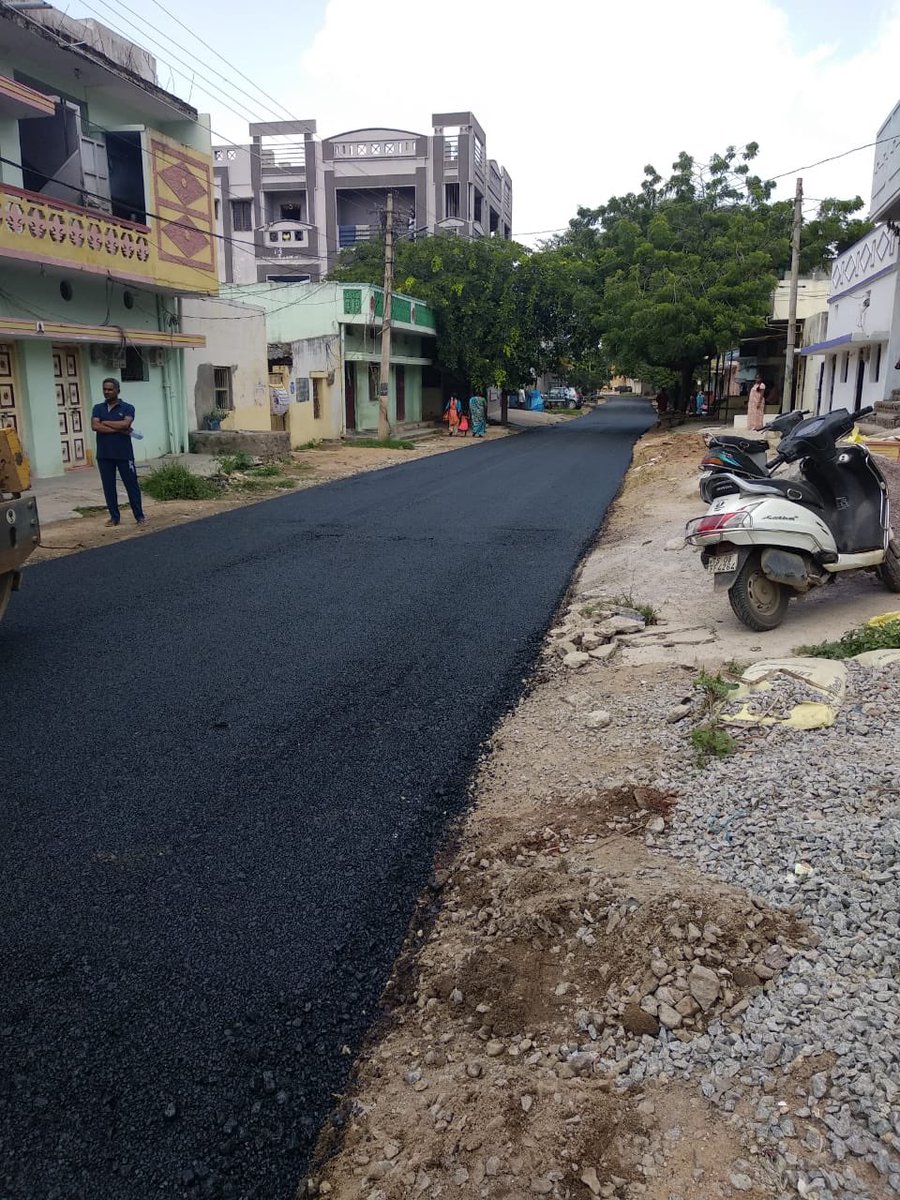 Swacch namaskar 
Laying of BT in progress at Hanuman Nagar ward no.138 moula-ali Malkajgiri