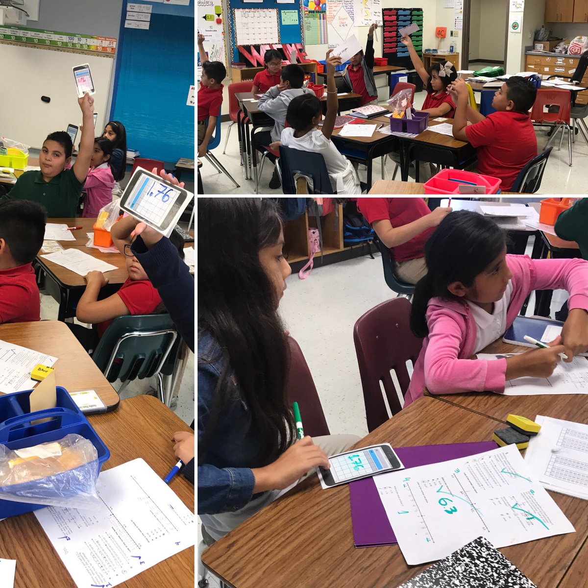 APLottWoods's tweet photo. Hey students show your #CellularWork! @Moseley the students use their math phones, with our 4th grade math teacher Mr. Noel-Morgan. #Planning #Developing #Inspiring #MyCurrentView #TeachingWithPurpose
#ExpectingTheBestYearEver
#SoutheastNetwork @DallasISD https://t.co/oCHnhuW3Ik