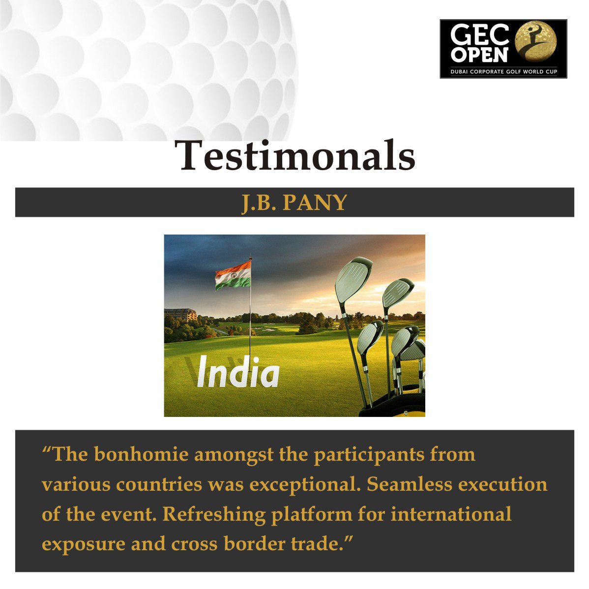 gecopenindia's tweet photo. Words of appreciation.
.
.
.
.
#golfing #golfday #golfer #golfdigest #golflife #golfchannel #instagolf #golfislife #titleist #golfball #pgatour #golftournament #golfswing #golfswag #GECOPEN2018 #Foundersnote #corporategolf #corporate #swingers #par https://t.co/g8KzSbZxUi