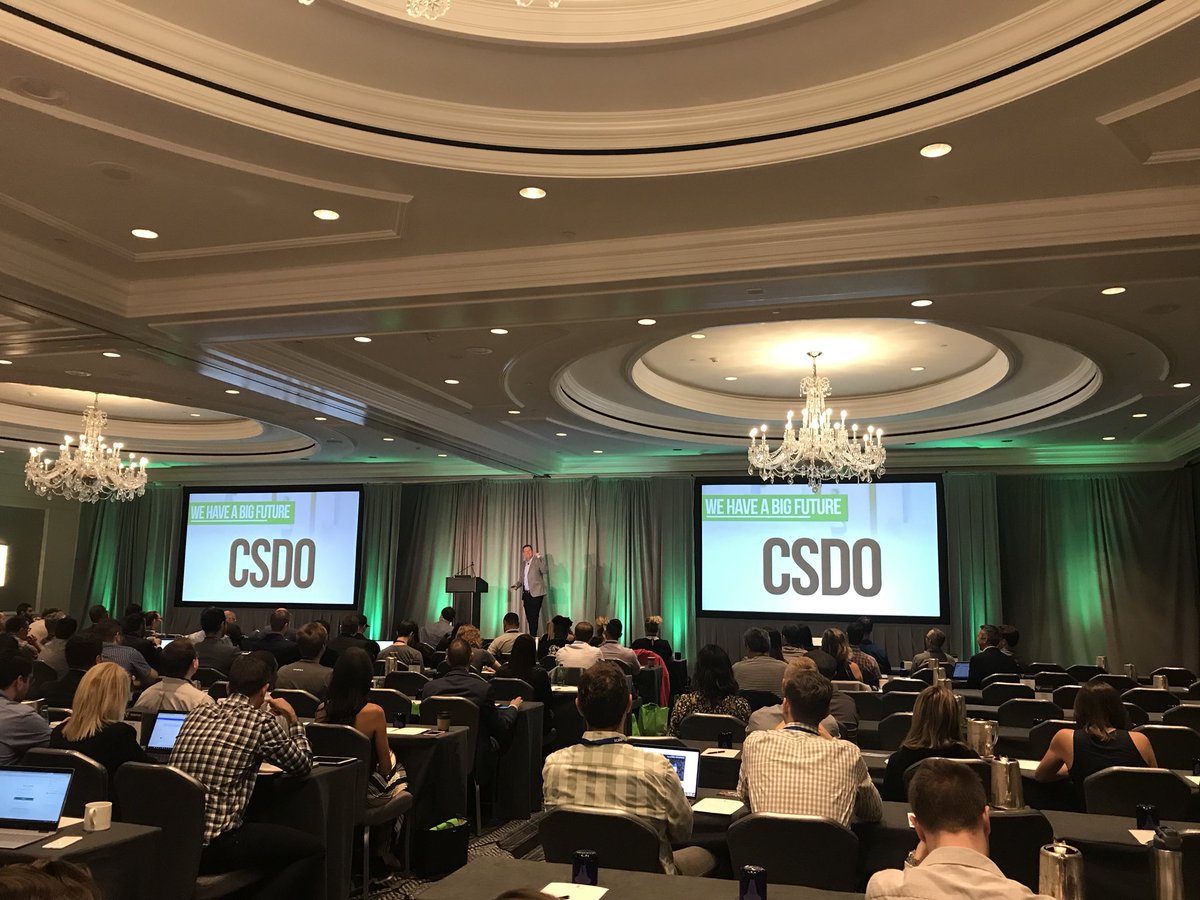 @DKDINSF kicks off #SalesDev18 by predicting the next addition to the C- Suite, the Chief Sales Development Officer. Crowd goes wild!