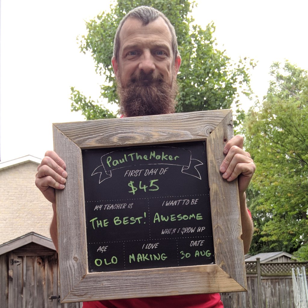 PaulTMaker's tweet photo. Ready for #backtoschool How about one of these handmade chalkboards to celebrate and record your little monster's first day?
#paulthemaker #paultmaker
#makersgonnamake #goderichmakers
#customwoodworker #handmade
#supportlocal #buylocal
#reclaimed #upcycle
#chalkboard #firstday https://t.co/Txr3cvkfPw