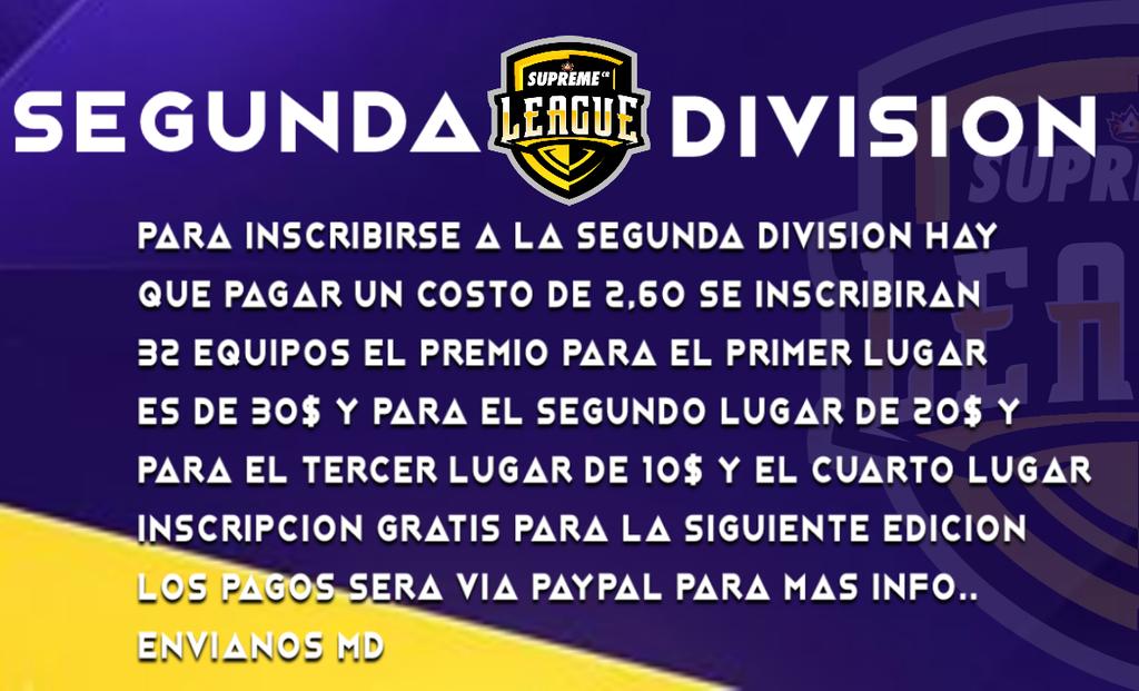 SCL_LEAGUE's tweet image. ABRIMOS NUESTRA PRIMERA EDICIÓN DE NUESTRA LIGA DE CR COMPUESTA POR 32 EQUIPOS POR CADA DIVISIÓN 

REQUISITOS🎮🥇🥈🥉

RT🔁
MENCIONAR 2 TEAMS⏺
SEGUIRNOS🔹
3,60$ PRIMERA EDICIÓN🥇
2,60$ SEGUNDA EDICIÓN🥈
1,60$ TERCERA EDICIÓN🥉

MD📩 PARA MAS INFORMACIÓN....