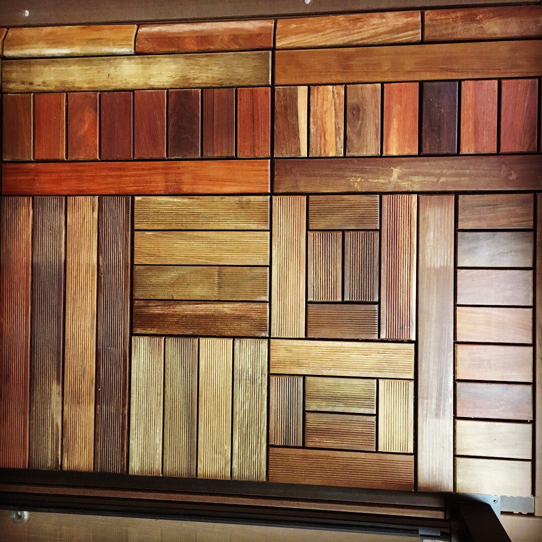 NationalDecking's tweet photo. NEW Ipe Tiles! Easy to use! You can create your own design! Ipe Tiles with Porcelain Centres or Mix and Match Ipe Tile designs! For more information visit our website or showroom! https://t.co/HRUuJ5XZDk #Ipe #NationalDecking #Tiles #Porcelain #design #decking #easytoinstall #diy https://t.co/n4QFtz8rWG
