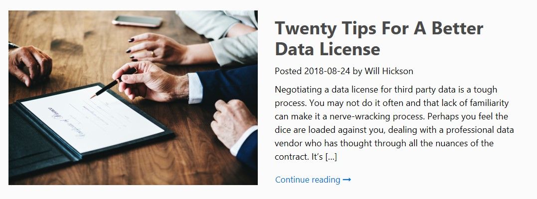 dmi_io's tweet photo. More companies are using third party #data to make stronger decisions – but not everyone knows how to manage the licensing around it.  Are you in the know?
#DataQuality #DataLicensing #DataPrivacy #DataPricing #DataRights #ThirdPartyData

New dmi e-book: https://t.co/oJsmFySdhp https://t.co/FDlxE05zS0