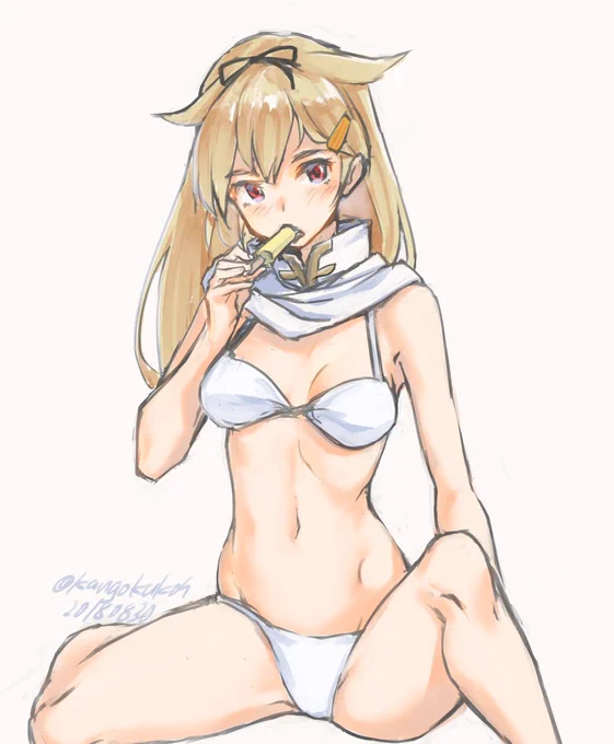 #艦これ版深夜の真剣お絵描き60分一本勝負
#艦これ版真剣お絵描き60分一本勝負_20180830
#夕立 