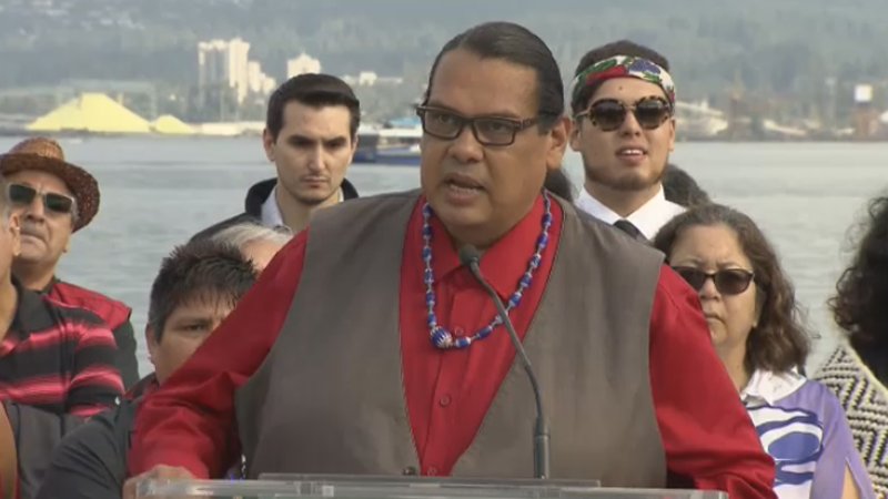 CTVVancouver's tweet photo. LIVE: "Any of the people up here that represent the Nations could have negotiated for millions. But we can't put a price on the things that we love." https://t.co/vnPYIuE1ig https://t.co/V3g3EFbaX2