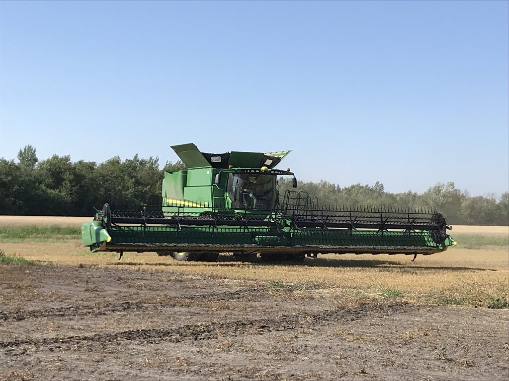 NDSCS_Ag's tweet photo. We are ready to begin #Harvest2018.  Our great partners at @rdoequipment are taking the wheat off at the #NDSCS #Agriculture #LandLab!! @RDOTonyK @RDOBryceK @RDOJacobM https://t.co/FtgknvXS1k