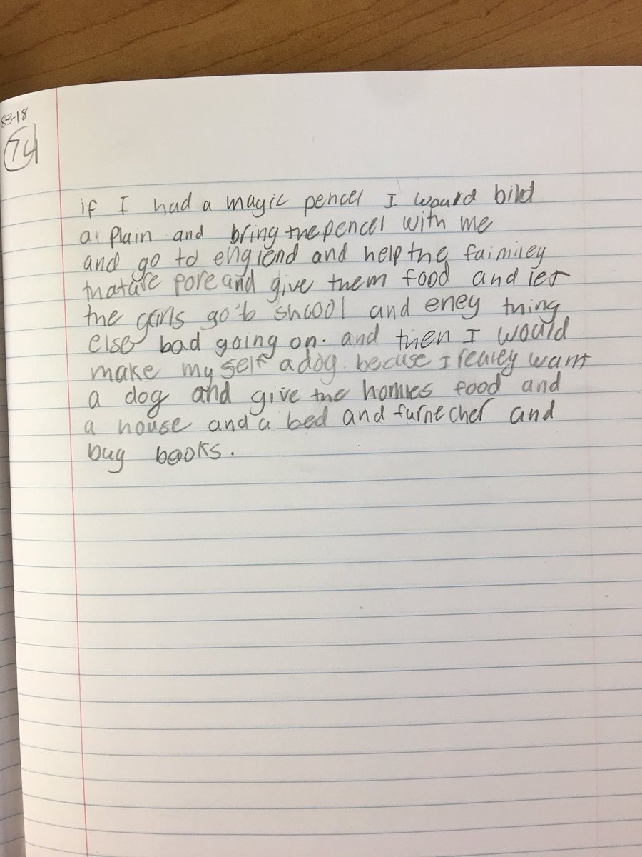 Today we read Malala’s Magic Pencil. Later we wrote a quick write about what we would do if we had a magic pencil. Every. Kid. Wrote!!! Of course we shared and gave compliments. Their responses were heart-warming!! #readersarewriters <a href="/WoodardCFISD/">Woodard Elementary</a>