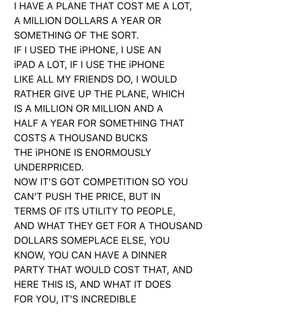 carlquintanilla's tweet image. Two weeks ago, Warren Buffett (a big Apple shareholder) argued on @CNBC that a $1000 iPhone is still underpriced.
$AAPL
#AppleEvent