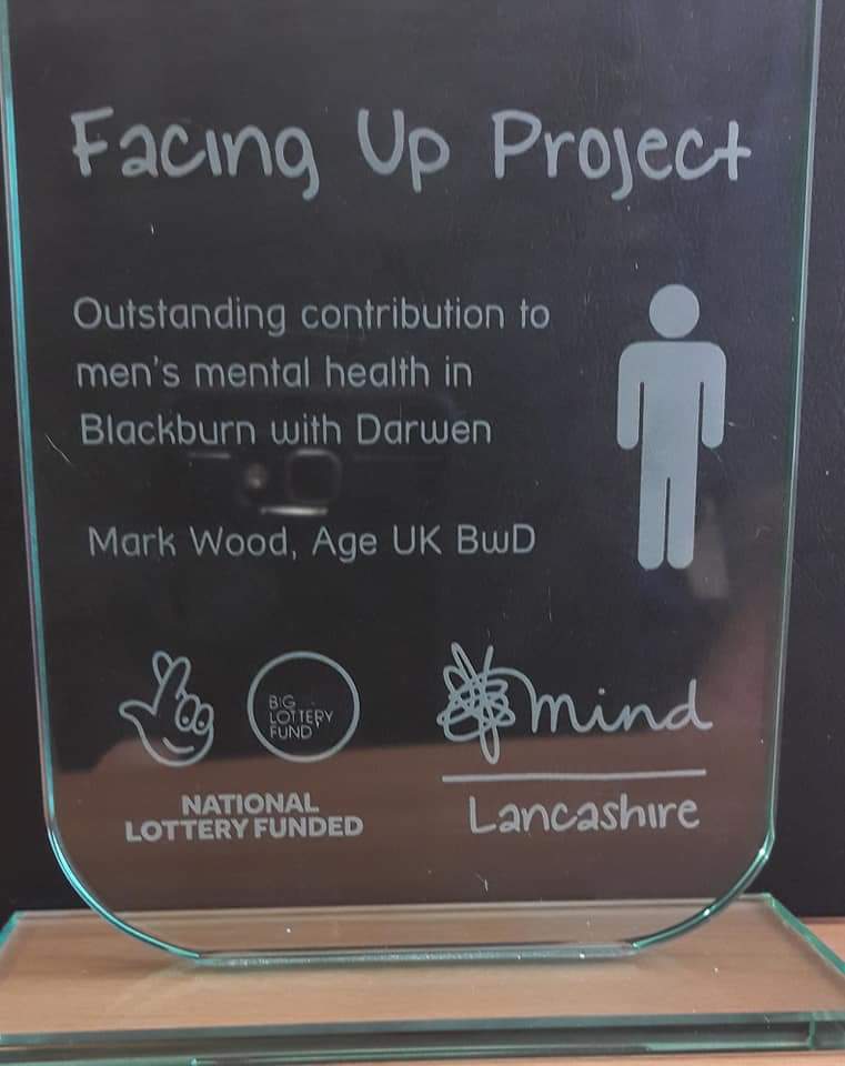AgeUKBwD's tweet image. Well done to Mark for receiving this fabulous award #partnership #MentalHealthAwareness @MindFacingUp . Visit our website ageukbwd.org.uk for details of all of our activities
