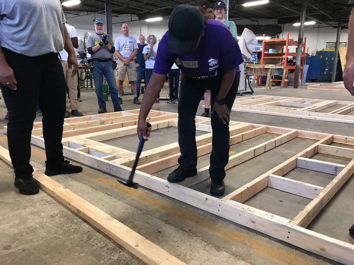 AtlantaHabitat's tweet photo. Sierra H. and her two daughters are so excited to have a place to call home. Thanks to @AllSaintsCath, who are not only building the house alongside Sierra but sponsoring the entire home as well, Sierra now has the chance to leave her house to her daughters one day. #Habitatting https://t.co/W3M8xvGDmY