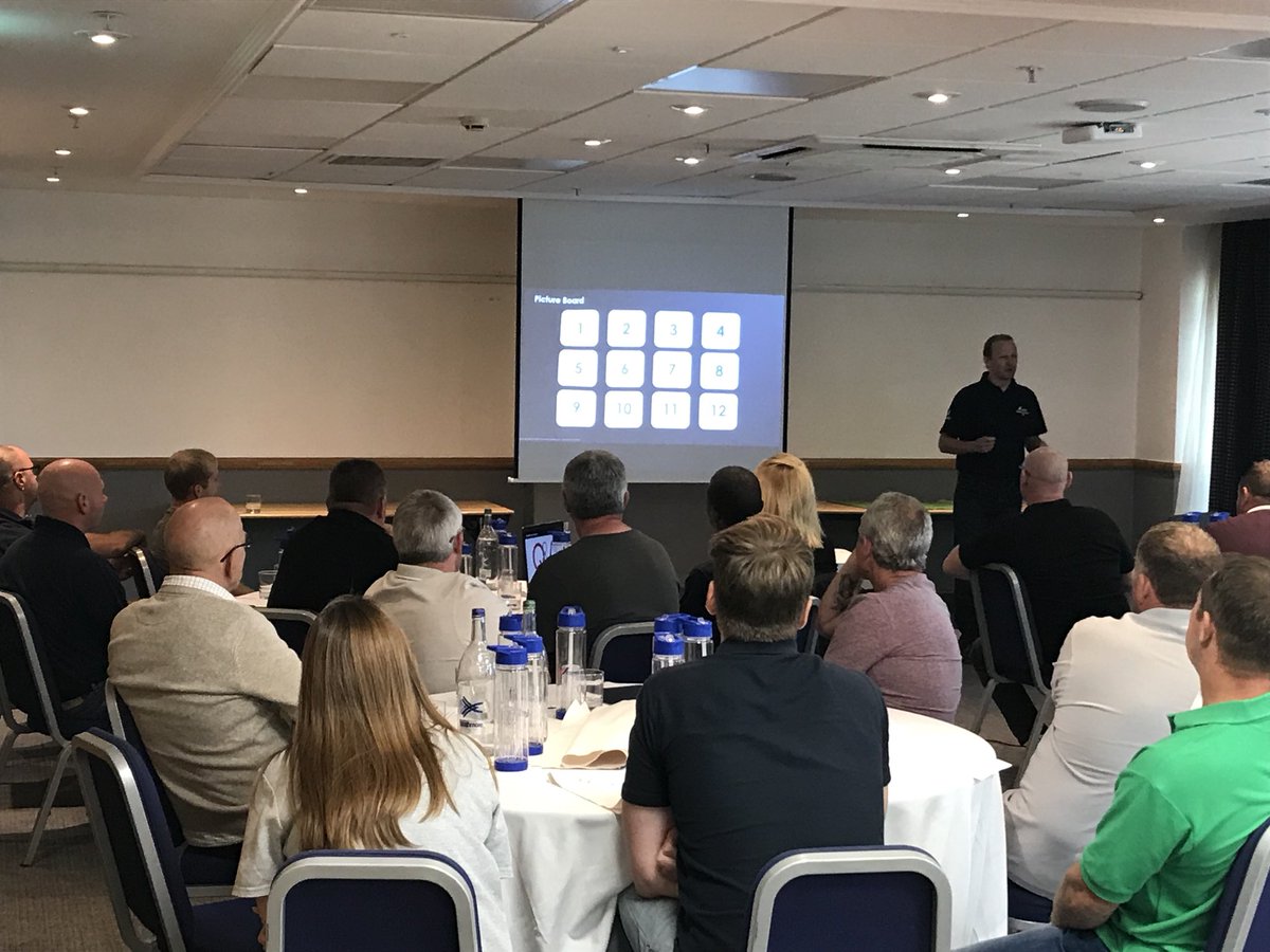 GarryDGregory74's tweet photo. Having been through the business updates, submissions / marketing and engagement, Phil Hutchinson is giving a business performance update in the style of ‘A Question of Sport’ at our Northern Paving Solutions Team Talk https://t.co/zqFuKBFJVr