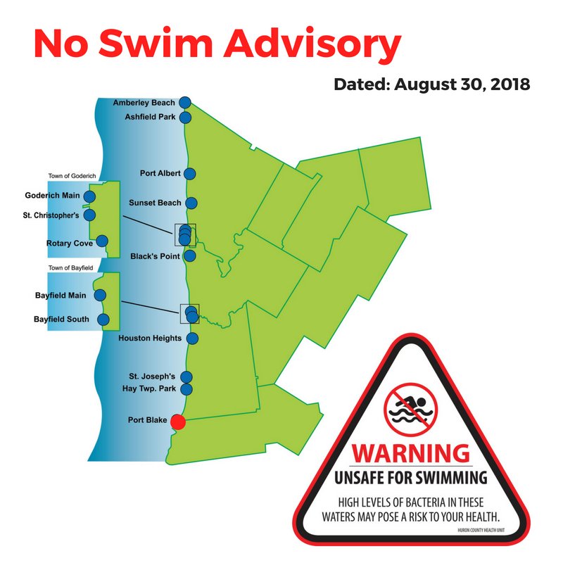 A no-swim advisory is still in effect for the following #LakeHuron beach: Port Blake.
All other #HuronCounty beaches are considered safe for swimming. Enjoy the long weekend!