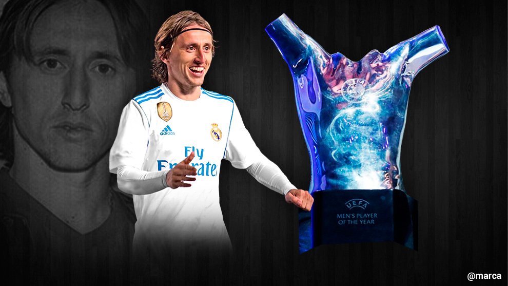 Modric acaba con el reinado de Cristiano y es elegido el Mejor Jugador de la UEFA  trib.al/QKzjJv6 #UCLDraw