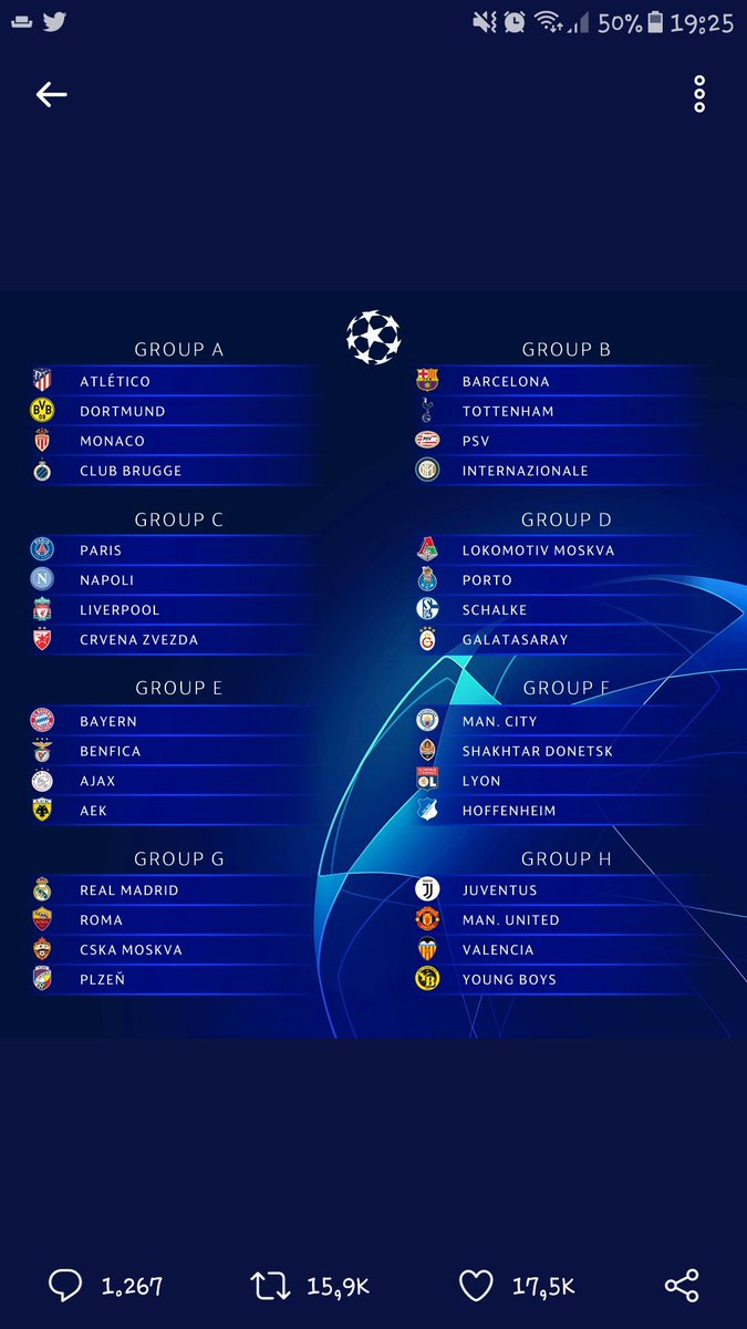 Was eine Hammer Gruppe für @ManUtd da gegen hat es mein anderer Lieblingsverein deutlich einfacher lets go ihr packt das @ManUtd @FCBayern