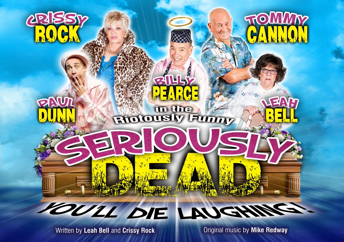 EmpireTheatreBB's tweet photo. “Seriously Dead” is an “up-lifting” tale guaranteed to make you feel there is nothing serious about being dead at all, because life’s party never ends: it simply moves to another location.

Sunday 14th October. BOOK NOW - https://t.co/44tvvi5xHH @seriouslydead16 https://t.co/TOkxtJtgdy
