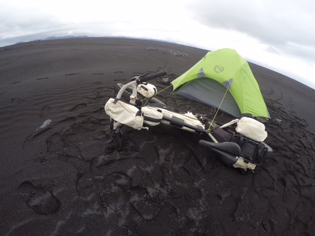 "Currently riding in Iceland again on your first gen Jones plus, and discovered another use for the h-bars, as a sand anchor to keep the tent stay put in the wind!!...Once again thanks for the awesome ride!" -Max 
Here's Max in the Jones blog from 2015:
blog.jonesbikes.com/maxs-iceland-r…