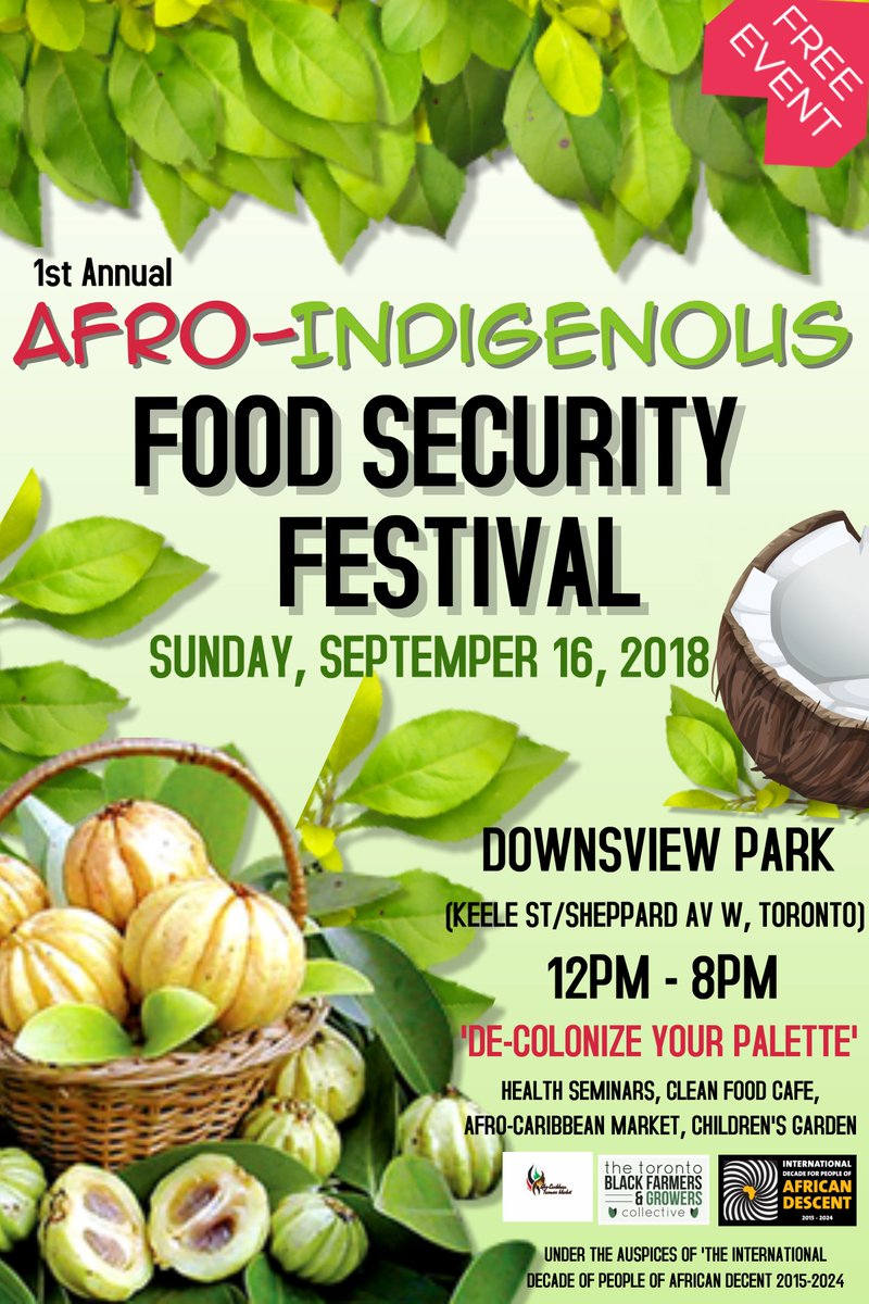 This September, head to @downsviewpark for the 1st Annual Afro-Indigenous Food Security Festival! It's food, markets and fun.