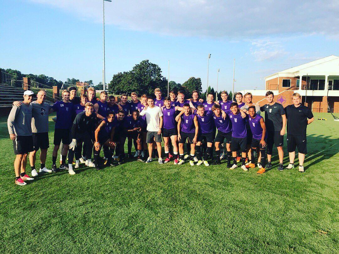 FurmanSoccer's tweet image. #24 was back with the team today after his kidney transplant this past spring. @dcarter_10 WELCOME BACK!!!! 🙌 #FUMS #thebionicman