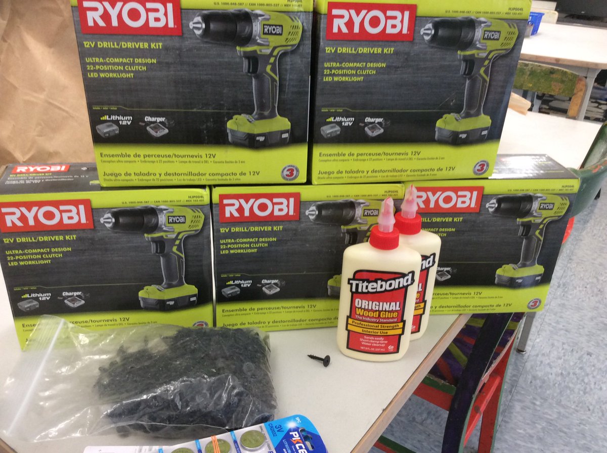 MrsElliottArt's tweet photo. It's going to be one awesome year in the @EESBurlington art room- new drills from #cml18 for woodworking and more! Woohoo! #bsdvt #artsed #vted @techsavvygirl https://t.co/oQP0fOnHnK