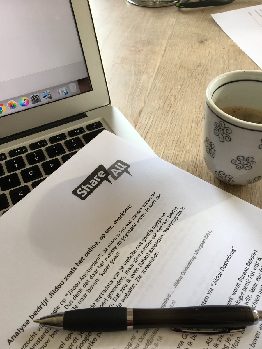 Online bedrijfsanalyse laten doen door @hetismijLinda van #ShareAll. 

Heb de 7 pagina's tellende to do list maar even ouderwets uitgeprint om vervolgens elk puntje aan te pakken en af te vinken. #vakantieschoonmaak #profileren