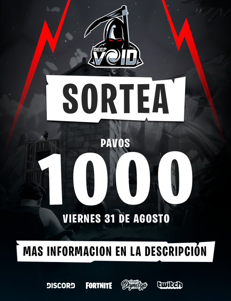 DeepVoideSports's tweet photo. ¿Quieres ganar 1000 paVos junto a Deep Void eSports?

-Entra a este link: https://t.co/zXKU59mKDw
-Sigue nuestro Facebook: https://t.co/UY26LnhcbO
-Sigue nuestro twitter: @DeepVoideSports

Los esperamos! https://t.co/69yw0jGOmU