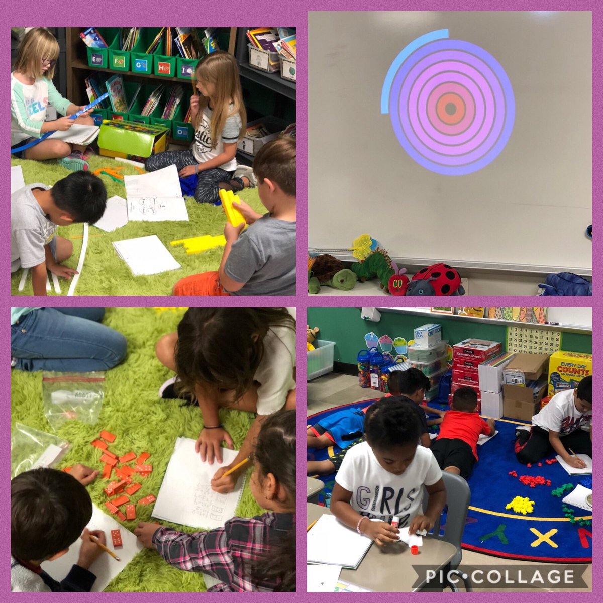 TeachMrsMurphy's tweet image. Math Stations are taking place! Firsties are loving this fun timer that isn’t a  boring countdown clock! Funny how something so small makes such an impact! #timersarealifesaver #visualreminders