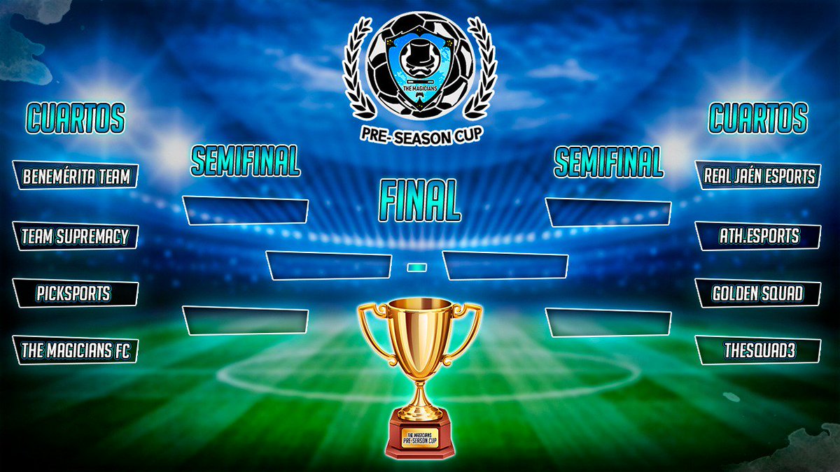 MagiciansPSCup's tweet photo. Ya los tenemos‼️Los cuartos de final de la @MagiciansPSCup 🔝
Lunes 3/9/18🗓️
@FIFABenemeritos 🆚@teamsupremacy3 ⚽️
@PickSportsFC 🆚@TheMagiciansVFO⚽️ 
Martes 4/9/18🗓️
@RJaenCFeSports 🆚@AthEsports ⚽️
@thesquad32 🆚@GoldenSquadFF ⚽️
Caster: @CarlosIchigo97��� https://t.co/Uihd3eIpDT