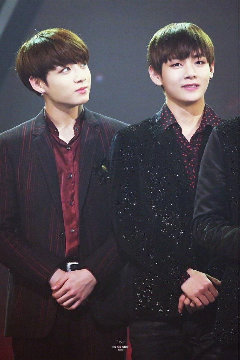 They can just stand there doing nothing but they can still rock the world coz they’re my everything! #vkook  #kookv  #taekook 