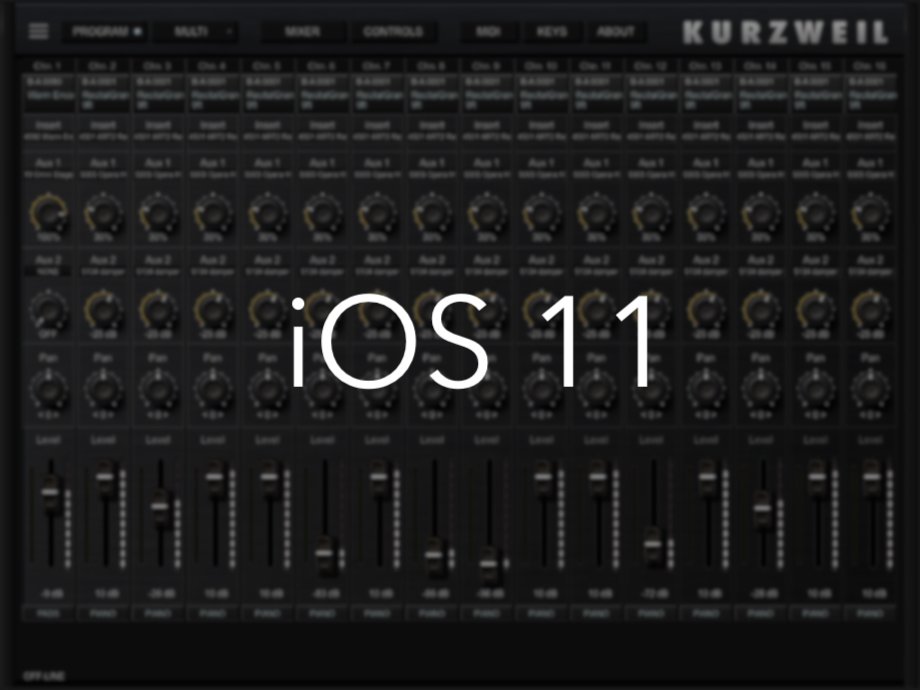 KurzweilMusic's tweet photo. #Kurzweil #Artis, #ArtisSE, #Forte, #ForteSE, #PC3, #PC3A, #PC3K and #SP6 owners - have an iPad?  All iPad editors are now iOS11 compliant.   Visit your instrument's Downloads area at https://t.co/i3IsWtS2uF for App Store links. https://t.co/G9rnUrTdfH
