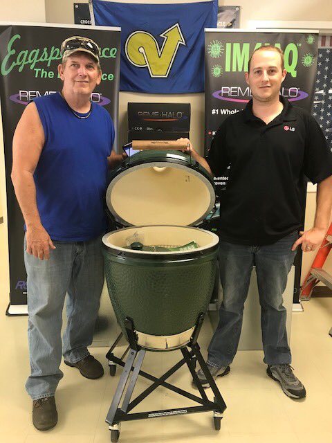 VictorDist's tweet photo. Congratulations to Total Air Systems for winning the RGF Eggsperience drawling in North Port. #RGFenvironmental #RemeHalo https://t.co/963Bd1kiOi