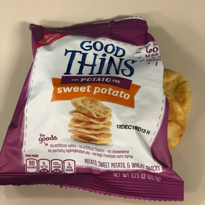 Danniwoo's tweet photo. I got to test these thru #influenster today, and to my surprise they were delicious!!! Iโm probably going to see if I can buy them in bulk. #goodthins #sweetpotato #crispy #soyummy #goodfood #snacks #free #review #complimentary #worthit #thatcrunchthough https://t.co/nNP6uNfsJ1