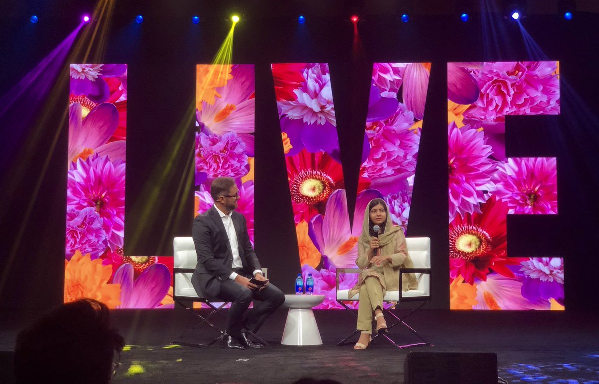 radpace's tweet image. Listening to Malala speak. Very inspirational. "I saw that girls who could not get education could not achieve their dreams.”  #PluralsightLIVE