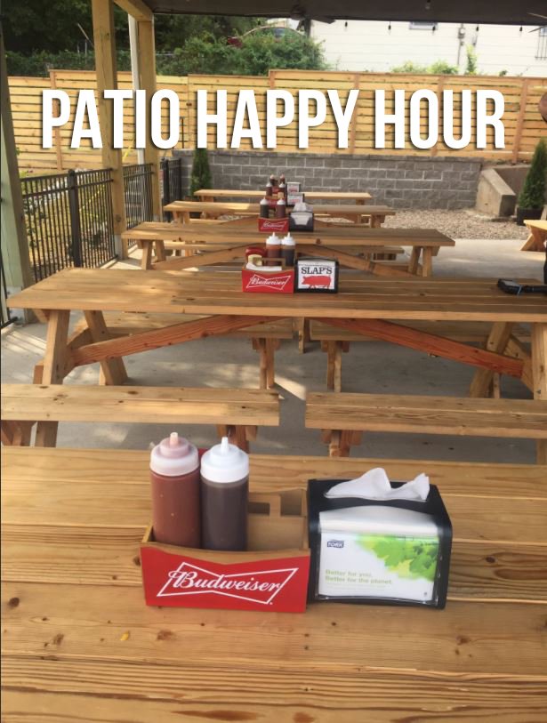 There's no hour like Happy Hour at Slap's BBQ. 
Mondays - Saturdays after 5pm