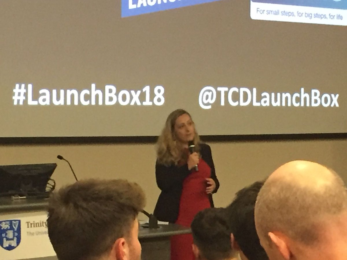 TCDPortal's tweet photo. CEO of @TCDTangent @fionnualahealy stated that "TCDLaunchBox, @tcddublin student accelerator, is one of a suite of innovation and entrepreneurship programmes delivered through Tangent, Trinity's Ideas Workspace" #Launchbox18 https://t.co/JIoGYxFa5m