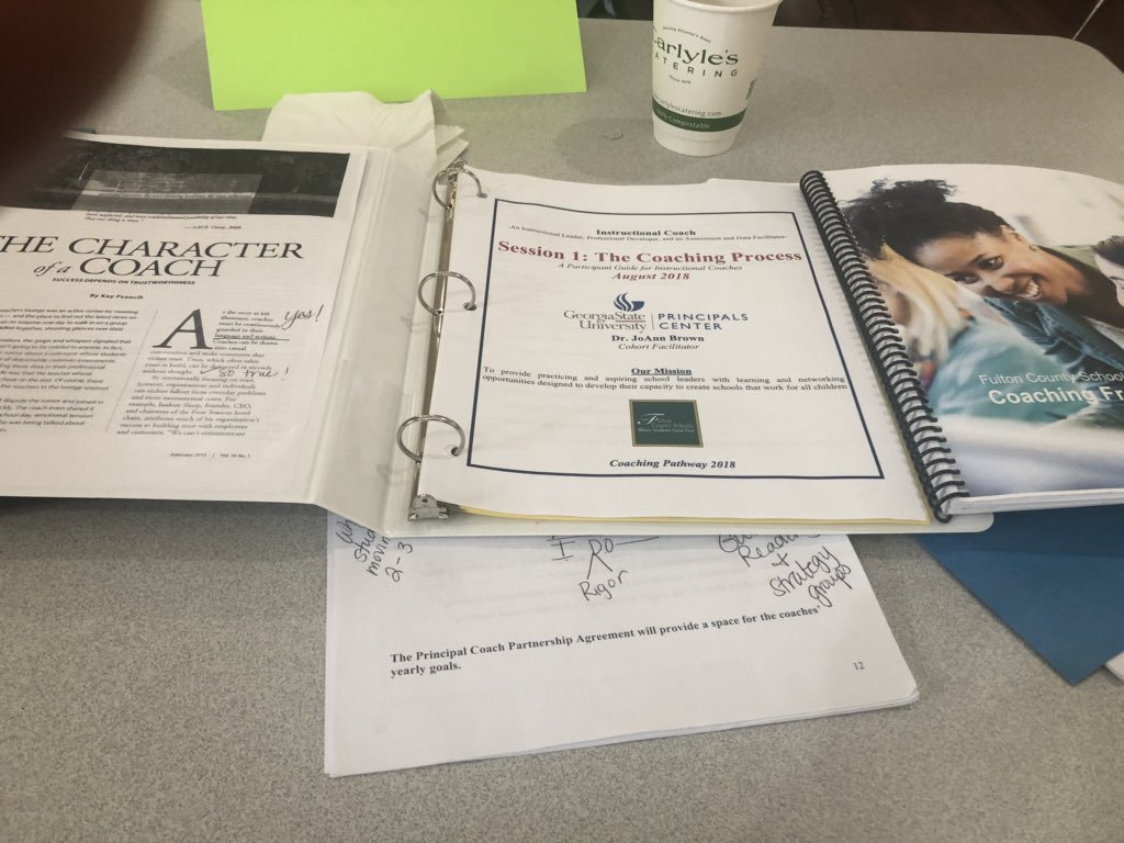 Fueling my brain!!Learning=Growing.  Engulfed in learning coaching the Fulton way!!! #CoachingPathway @Levleadership @FultonCoSchools @DrLett_SLLewis @CrystalG_MathIC @teachcarters2