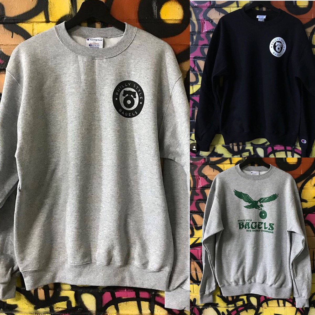 New crew necks in the store! Thank you to No Face Studios for doing a great job! Soon you'll be able to buy online via our website - until then come into the shop!