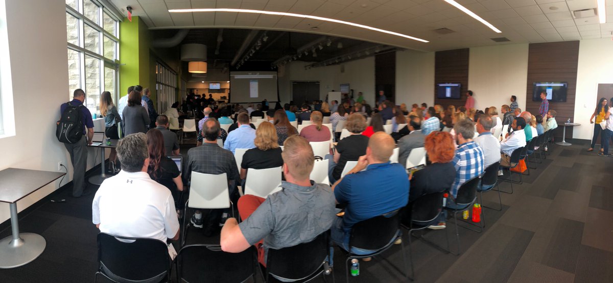 klcrone's tweet photo. Full house for @PaycorInc's Disrupt innovation event - 21 teams, 120 participants, 24 judges, and 1 focus - creating great products for clients. So many bright ideas from so many talented people! #HCM https://t.co/pOgpEeIe09