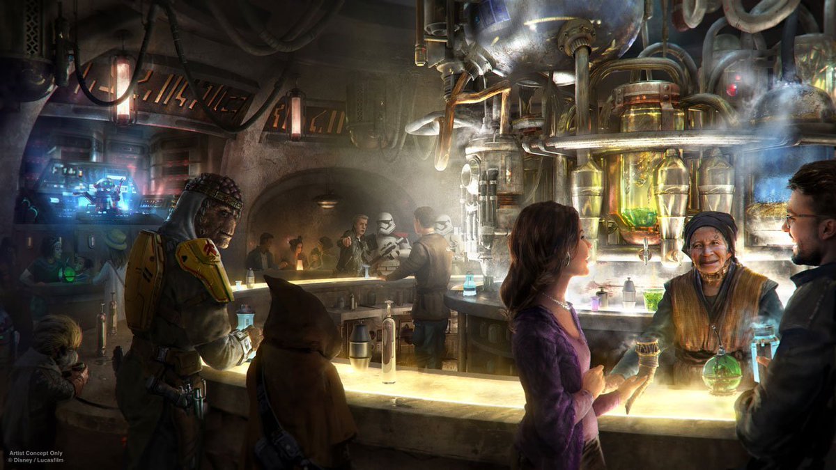 Oga’s Cantina will be serving pilots, bounty hunters, smugglers, locals & galactic travelers alike, when it opens in #StarWars #GalaxysEdge in 2019!  bit.ly/2N0YgqO