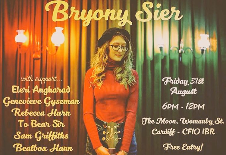 Tomorrow 🎸🎶 #ThemoonCardiff @EleriAngharad92 <a href="/rebeccahurn13/">Rebecca Hurn</a> <a href="/tobearsir/">To Bear Sir</a> <a href="/BeatboxHann/">Matthew Hann</a> &amp; More...