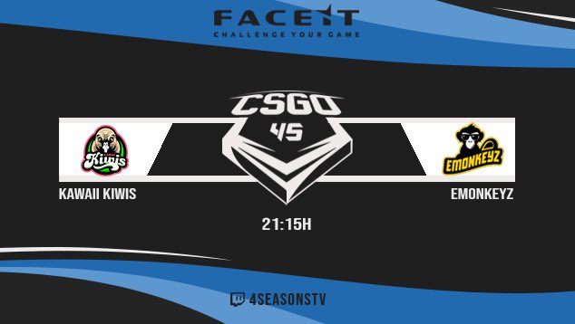 4Seasons_ES's tweet photo. 📢 4Seasons League | Jornada 1

🎮 CSGO

@KawaiiKiwis 🆚 @eMonkeyzClub 

⏱ ¡YA!

🎙 @guilles_twitahh @UnTioQueSabe 

📺 https://t.co/awRZQtawPH https://t.co/zSxp9KpRIT