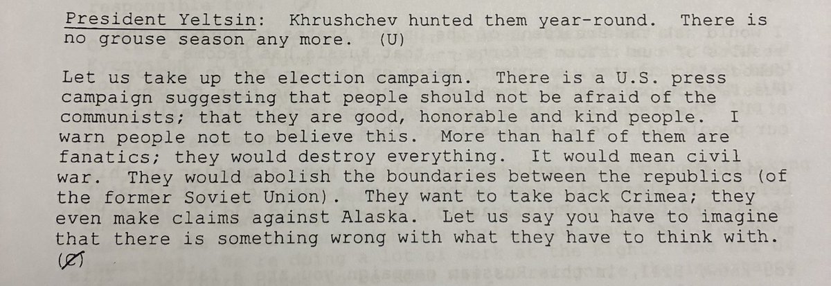 «Они хотят вернуть Крым»: Ельцин предостерегал Клинтона еще в 1996 году