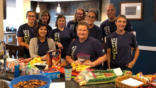 shazamnetwork's tweet photo. Today our #SHAZAMNetwork Marketing Services Team helped out at @rmhdesmoines. We prepared meals for the families who visit there. #forRMH #volunteer https://t.co/R64MaOGyQ5