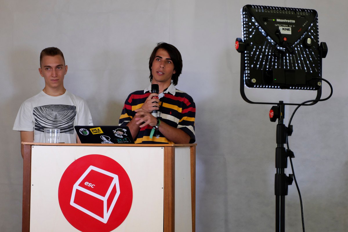 Proud of my former <a href="/CaFoscari/">Unive Ca' Foscari</a> <a href="/CyberChallengIT/">CyberChallengeIT</a> students who talked about Attack/Defense CTFs and their ongoing project on blockchains at <a href="/endsummercamp/">End Summer Camp</a> today 📽️! #ESC2k18 <a href="/c00kiesATvenice/">c00kies</a>