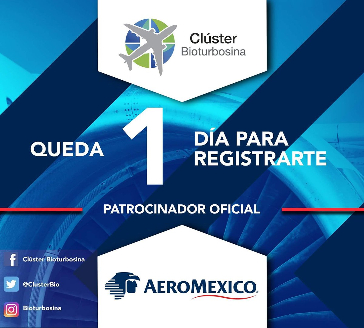 ClusterBio's tweet photo. 🚨Atentos🚨

✈️🌿♻️Estamos a sólo 1 día del cierre de registro para el Primer Congreso Nacional de #Bioturbosina✈️

¡No lo pienses más!🤯 e ingresa  a la página oficial del Congreso y regístrate!🏃‍♀️🏃‍♂️👇

https://t.co/zVKDNRfph5 https://t.co/3pWNBPVVEQ