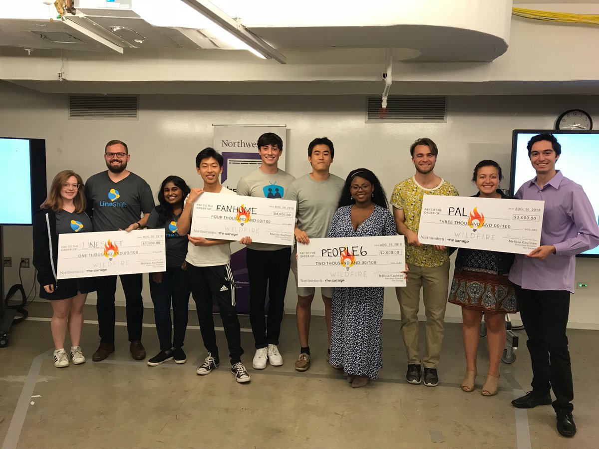 TheGarageNU's tweet image. RESULTS ARE IN! #Wildfire2018

Audience Vote + $1K: @lineshift 
Third Place + $2K: People6
Second Place + $3k: PAL / @GaiaWearables 
First Place + $4K: @FanHomeCo